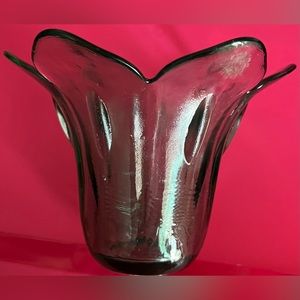 Aqua Tulip Candleholder